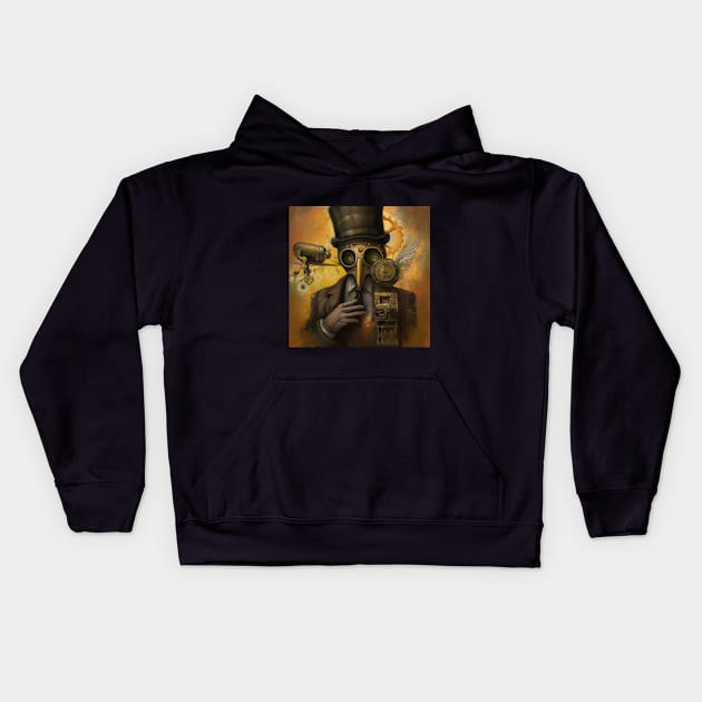 God of Steampunk #1 Kids Hoodie by Philly Tees